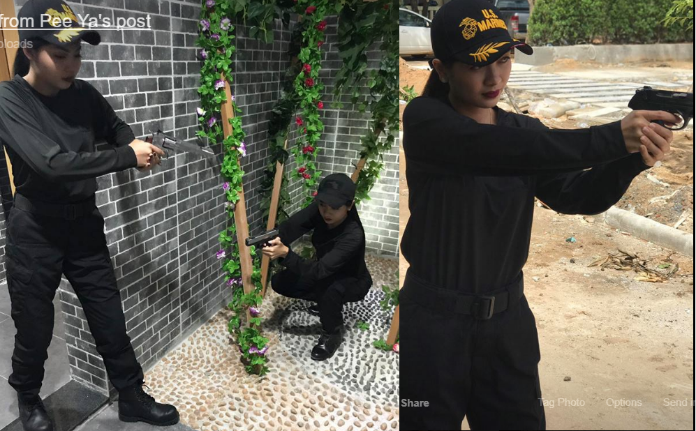 មិនធម្មតាទេ លី ឌីណា បញ្ចេញក្បាច់បាញ់កាំភ្លើងឡើងញាក់សាច់