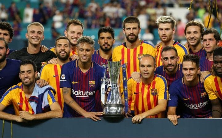 Pique ជួយឲ្យ Barcelona ផ្តួល Real ដើម្បីលើកពាន International Champions Cup