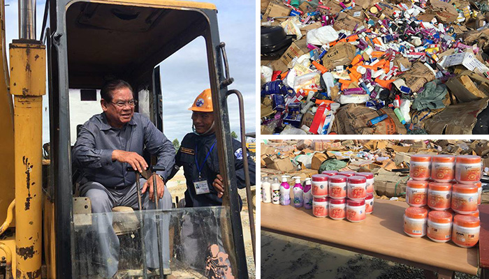 គ្រឿងសម្អាង​ក្លែងក្លាយ​តម្លៃ​ជិត 6លាន​ដុល្លារ​ត្រូវបាន​កម្ទេចចោល