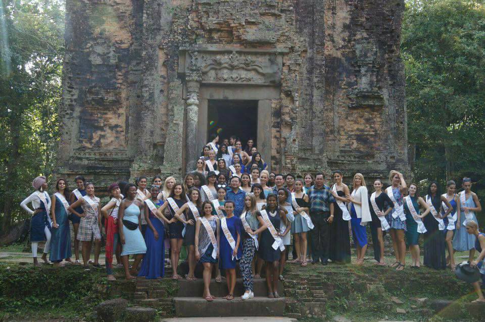 Miss Global ស្ងើចសរសើរប្រាសាទសំបូរព្រៃគុក មិនដាច់ពីមាត់