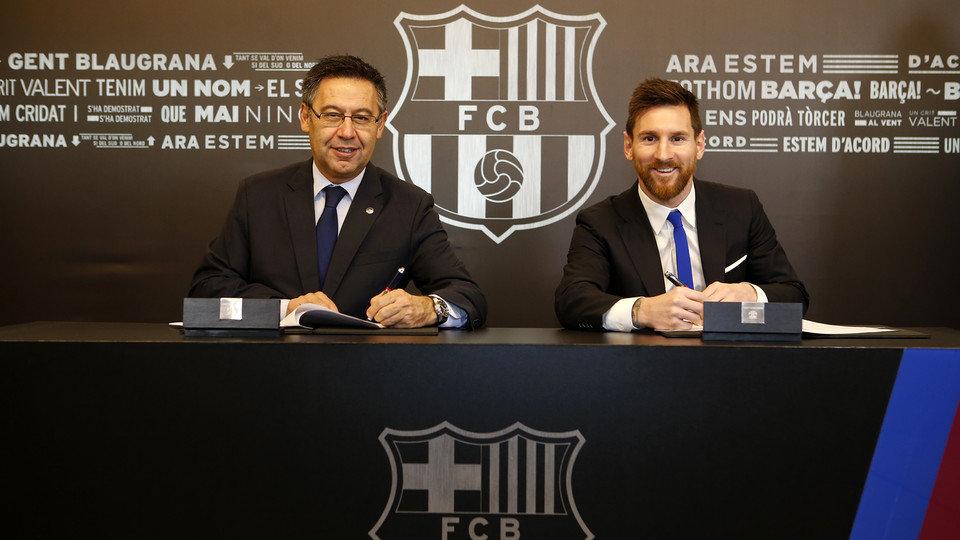 Messi បន្តកុងត្រាថ្មីជាមួយ Barcelona រហូតដល់ឆ្នាំ 2021