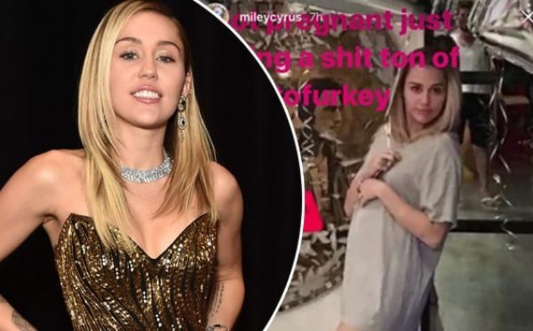 តារាចម្រៀងស្រី Miley Cyrus កំពុងតាំងគភ៌មែនឬ?