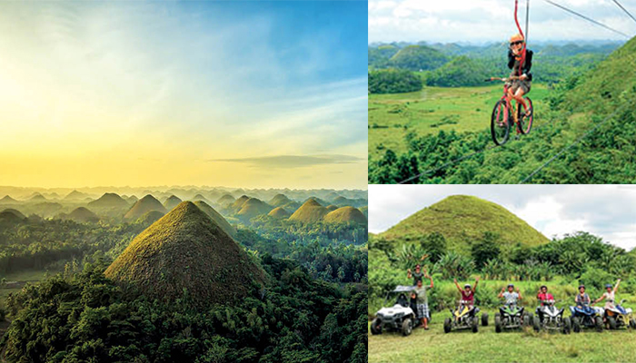 Chocolate Hillsបណ្ដុំកូនភ្នំចម្លែកនៃកោះ បូហល ហ្វ៊ីលីពីន