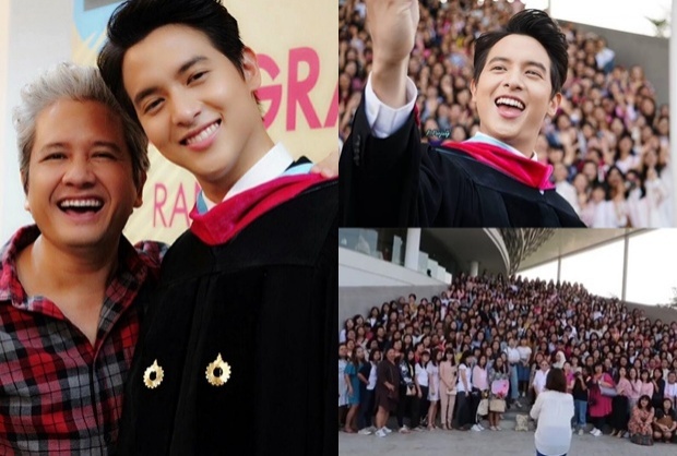 គ្រាន់តែទទួលសញ្ញាបត្រភ្លាម អ្នកគាំទ្រភ្លូកទឹកភ្លូកដីអបអរសាទរ ចេមស៍ ជិ