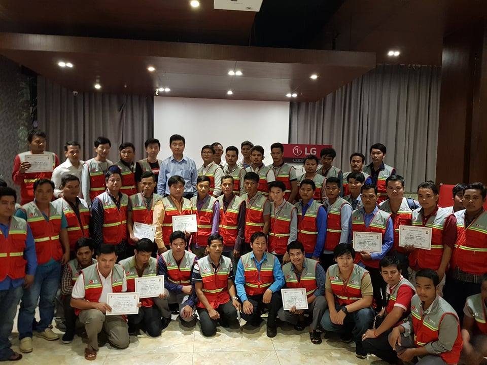 ​LG Electronics និង ក្រុមហ៊ុន ជីហ្គៀ រៀបចំសិក្ខាសាលាស្ដីអំពីបច្ចេកវិទ្យានៃការដំឡើងម៉ាស៊ីនត្រជាក់  LG ស៊េរីថ្មី
