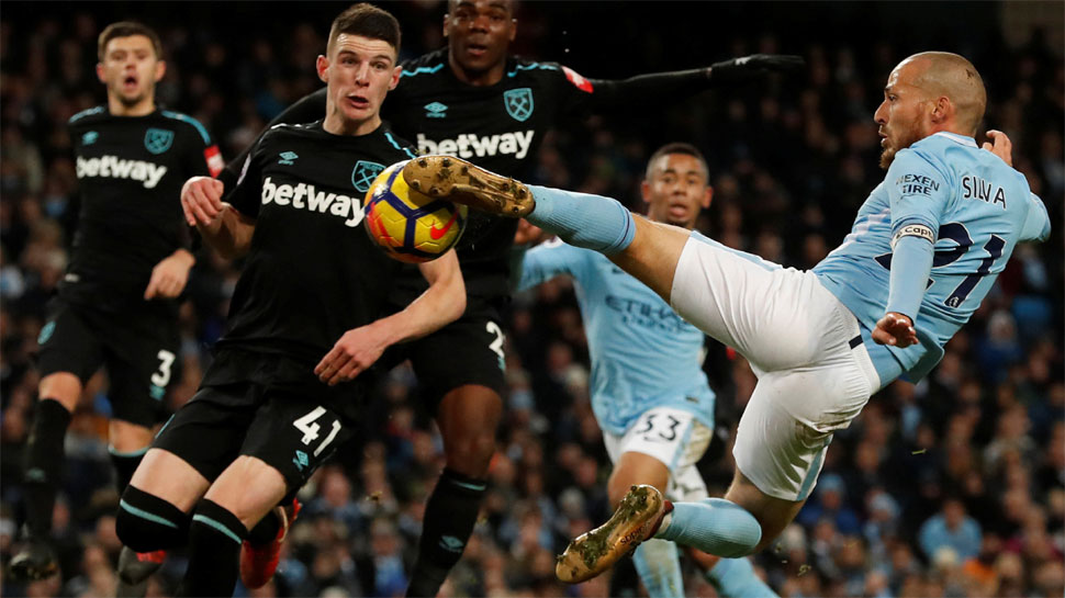 Silva ជួយ​ឲ្យ Man City រក្សា​ការនាំ​មុខ8ពិន្ទុ​ដាច់​លើ​ក្រុម Man United