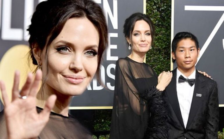 Angelina Jolie បណ្ដើរកូនចិញ្ចឹមជាតិវៀតណាមឡើងទទួលរង្វាន់
