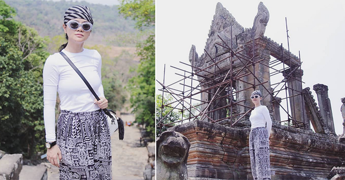 ឱក សុគន្ធកញ្ញា បង្អួតសម្រស់សាមញ្ញនៅលើទឹកដីប្រាសាទព្រះវិហារ