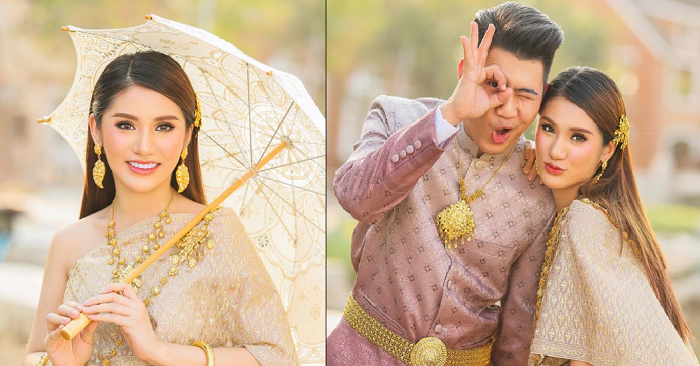 អីយ៉ា ! គង់ ចាន់ស្រីមុំ ពោះធំហើយនៅតែតែងឈុតបុរាណខ្មែរបានស្រស់ស្អាតទៀត