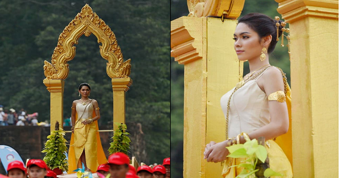 ក្នុងក្បួនពិធីអង្គរសង្ក្រាន្ដ ប៊ី សុធារី លេចធ្លោ និងអស្ចារ្យជាងគេ