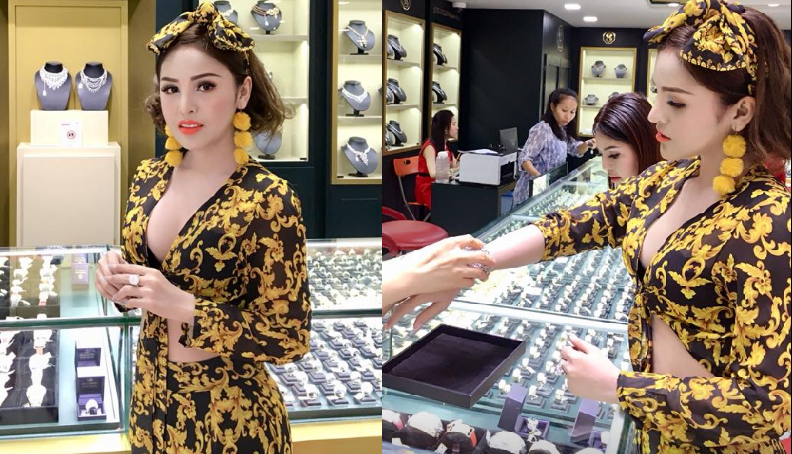 អូហូ! ដេននី ក្វាន់ ទំនេរៗទិញពេជ្រពាក់លេង ហើយឆ្លៀតបង្ហាញដើមទ្រូងទៀត