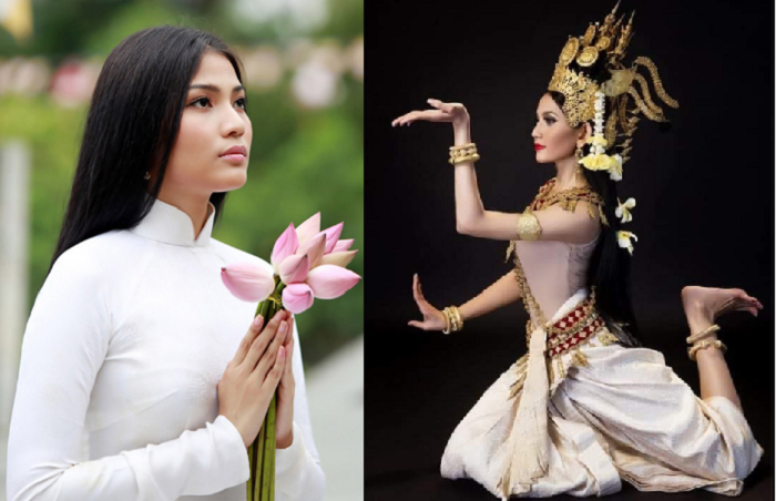 ភ្ញាក់ផ្អើល !! បវរកញ្ញាវៀតណាមគ្រង​សម្លៀក​បំពាក់របាំ​បុរាណ​ខ្មែរ​ស្អាតខ្លាំងណាស់