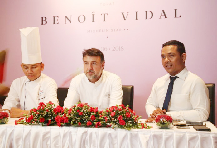 ភោជនីយដ្ឋាន Topaz នឹងអញ្ជើញចុងភៅលំដាប់ផ្កាយពីរ លោក BENOIT VIDAL នៅថ្ងៃទី 21 ខែមិថុនា ឆ្នាំ2018