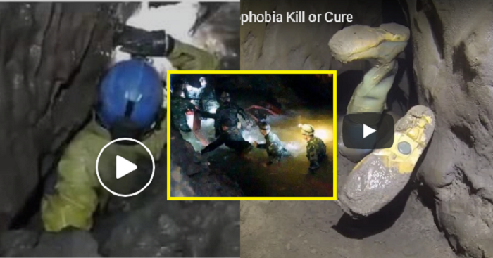 ស្រៀវបុកពោះ!! ទស្សនាវីដេអូផ្សងគ្រោះថ្នាក់របស់អ្នកជួយសង្គ្រោះជីវិតក្រុមជ្រូកព្រៃទាំង 13រូប