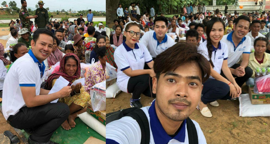 ករុណា ពេជ្រ និងក្រុមតារាចម្រៀងក្នុងផលិតកម្មថោន ចុះចែកអំណោយជូនជនរងគ្រោះដោយទឹកជំនន់