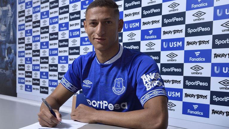 Everton ចុះហត្ថលេខា​ជាមួយ Richarlison ក្នុងតម្លៃ​ខ្លួន 40លាន​ផោន