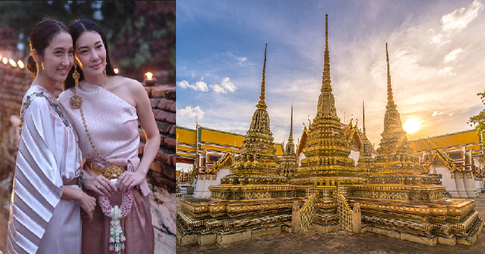 ស្លៀកពាក់បុរាណថៃ ចូលរួមពិធីបុណ្យគម្រប់ខួប 230 ឆ្នាំ​នៃវត្តបុរាណ វត្ត​ពោធិ៍​ជ័យ