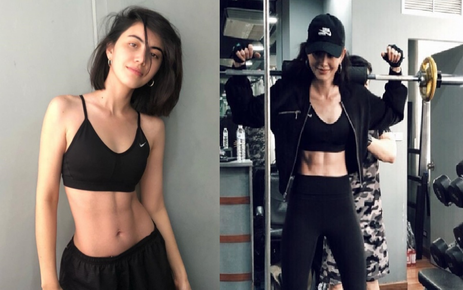 ញាក់សាច់ !! តារាស្រី ម៉ៃ ដាវីកា បង្អួតសាច់ដុំពោះ 6 កង់