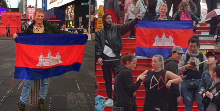 មិនអៀនខ្មាស !! លោក Scott Neeson ក្លាហានលាតត្រដាងទង់ជាតិកម្ពុជាក្នុងកណ្ដាលចំណោមមនុស្សជាច្រើននៅក្នុងសហរដ្ឋអាមេរិក