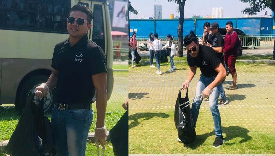 លោក ខេមរៈ សិរីមន្ត យកថ្ងៃកំណើតខ្លួនសម្អាតបរិស្ថាននៅក្នុងទីក្រុង