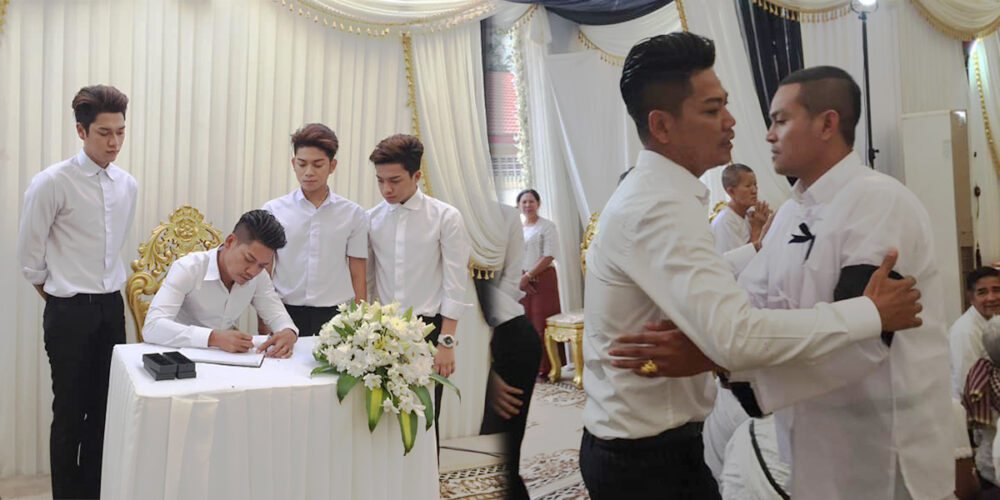 លោក ព្រាប សុវត្តិ ព្រមទាំងកូនៗទាំង 3 នាក់ ចូលរួមរំលែកទុក្ខ លោក ខេមរៈ សេរីមន្ត ទំាងទឹកមុខក្រៀមក្រំ