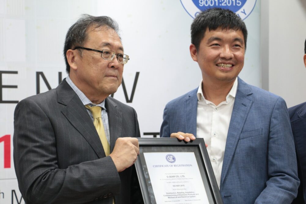 ក្រុមហ៊ុន G Gear ទទួលវិញ្ញាបនបត្រស្ដង់ដា ISO 9001:2015 ដំបូងគេពីអង្គការ ISO នៅសិង្ហបុរី
