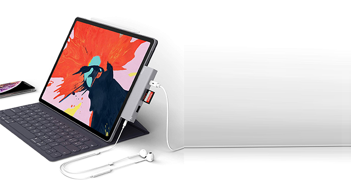 ខាងក្រោមនេះ ជាតម្លៃឌុយ-តភ្ជាប់ច្រើនរន្ធ ចូល iPad Pro យកទៅប្រើការបានច្រើនមុខ