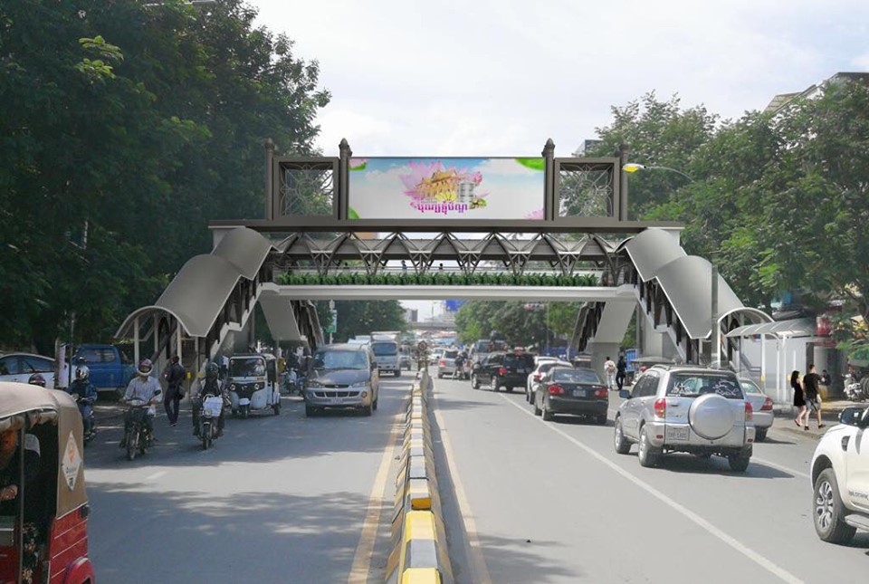 ស្ពានអាកាសថ្មើរជើង 2ទៀត នឹងលេចរូបរាងឡើងនៅកណ្តាលក្រុងភ្នំពេញក្នុងពេលឆាប់ៗនេះ