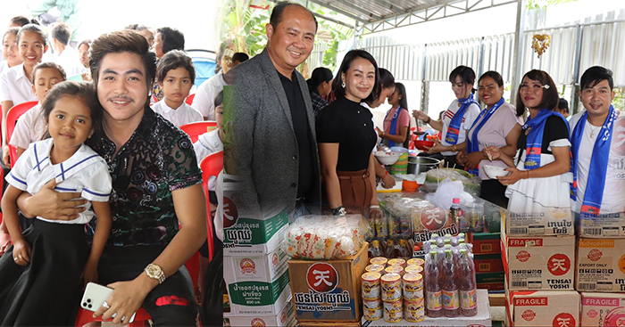 សិល្បករគ្រួសារតារាកម្ពុជា និងសប្បុរសជន រួមគ្នាចែករំលែកក្ដីស្រឡាញ់ និងនាំអំណោយជូនដល់កុមារកំព្រា