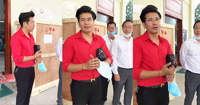 លោក ប៉ែន ចំរុង និងសប្បុរសជនមានទឹកចិត្តនាំយកម៉ាសអនាម័យ និងអាល់កុលជូនមន្ទីពេទ្យខ្មែរសូវៀត