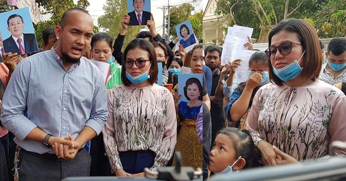 ខាត់ សុឃីម និងប្រជាពលរដ្ឋជាង 300នាក់ អំពាវនាវដល់សម្ដេច តវ៉ាមុខតុលាការខេត្តសៀមរាប