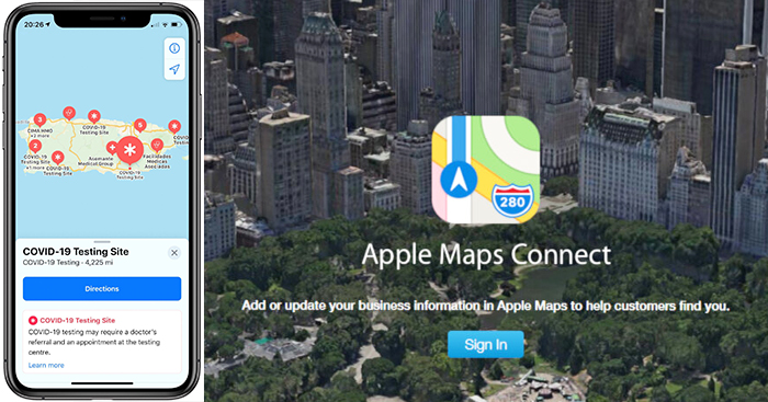 Apple Maps ឥឡូវនេះ អាចបង្ហាញពីទីតាំងតេស្តរកមេរោគកូវីដ-19 នៅទូទាំងអាមេរិកហើយ