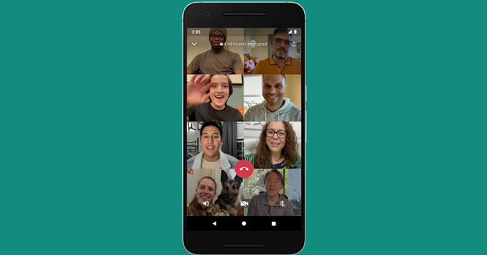 WhatsApp អាប់ឌែត ឱ្យអ្នកប្រើ អាចខល Video Conferencing បានចំនួន 8នាក់ក្នុងពេលតែមួយ