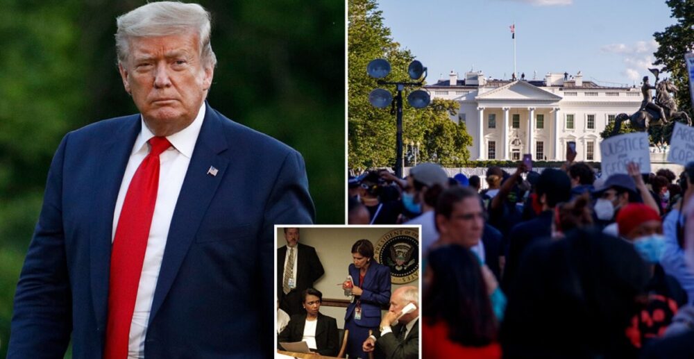 Trump ត្រូវ​ពួន​​​ក្រោម​ដី​​ដោយ​សារ​​បាតុ​ករ​ ខណៈ​អភិបាល​រដ្ឋ​ខ្លះ​ស្នើឱ្យ​លោក​ឈប់​និយាយ​អំពី​បាតុកម្ម​