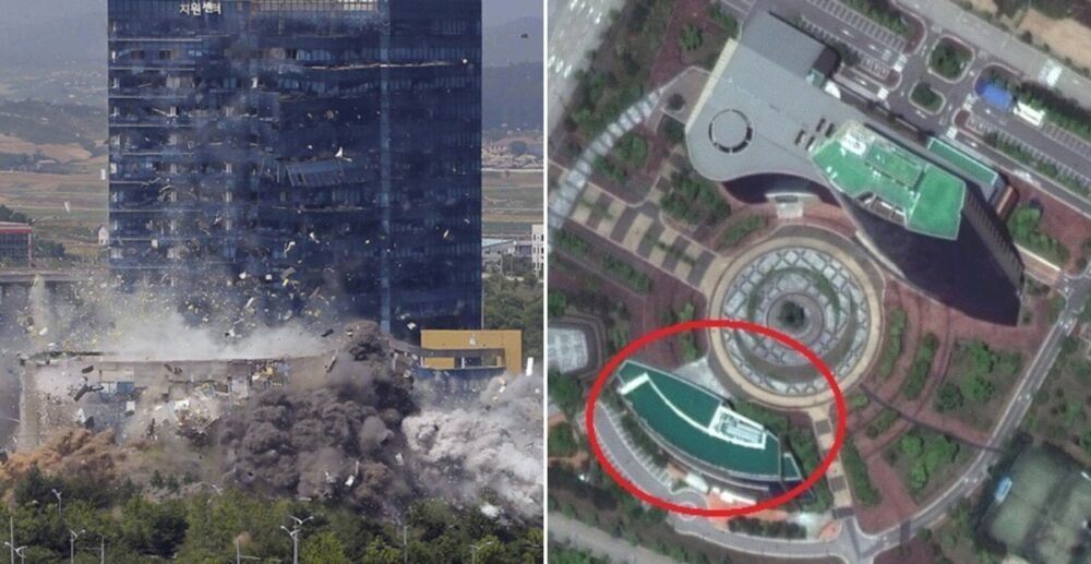 អគារ​ការិយាល័យ​ទំនាក់​ទំនង​រវាង​​កូរ៉េខាង​ទាំង​ពីរ​ "អាច​មិន​ទាន់​ដួល​រលំ"