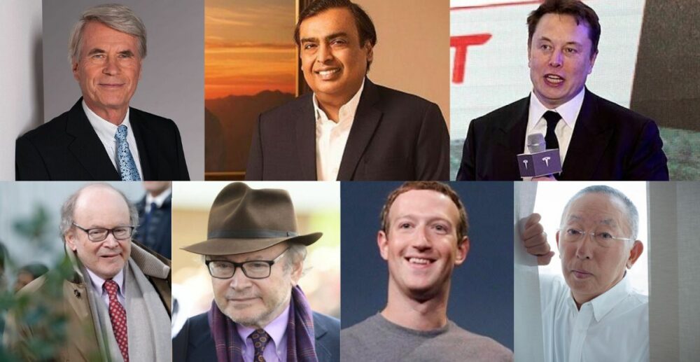 មហាសេដ្ឋី7រូបដែលមានទ្រព្យច្រើនជាងមុនជាងពាក់កណ្ដាលនៅក្នុងសម័យCOVID-19