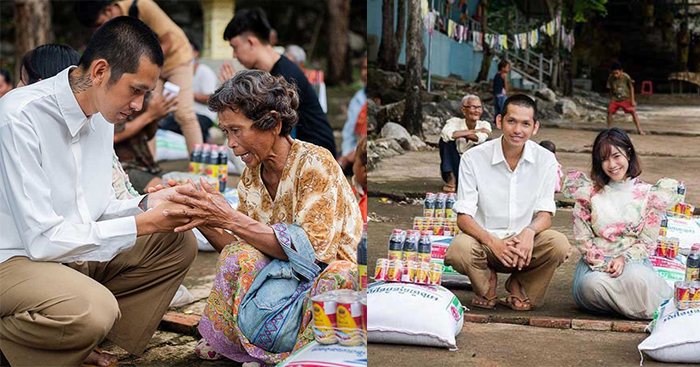 ក្រោយលាចាកសិក្ខាបទ អន្ទិតជី ដេវីត និង ទេព បូព្រឹក្ស បន្តធ្វើបុណ្យចែកទាន ដល់អ្នកមានជីវភាពខ្វះខាត