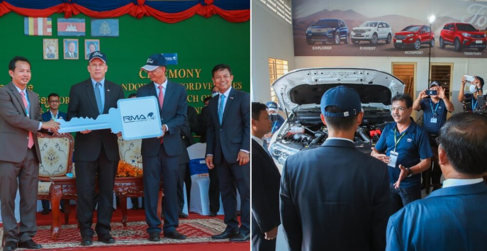 ក្រុមហ៊ុន RMA Cambodia ប្រារព្ធពិធី ”ប្រគល់​រថយន្ត ​Ford ​ចំនួន​4​គ្រឿង​ និងដាក់ឱ្យដំណើរការកម្មវិធីបណ្តុះបណ្តាលបច្ចេកវិទ្យារថយន្ត Ford” នៅវិទ្យាស្ថានបច្ចេកទេសឧស្សាហកម្ម