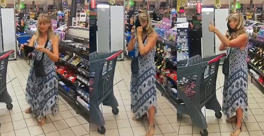 ធ្វើ​អ៊ីចឹង​ក៏បាន​ដែរ​ឬ? ស្ត្រី​ម្នាក់​មិន​ពាក់​ម៉ាស់​ការពារ សន្តិសុខ​បណ្ដេញ​​ចេញ​ពី​​ហាង​ ស្រាប់តែ​ដោះ…យកមក​ពាក់​តែម្ដង