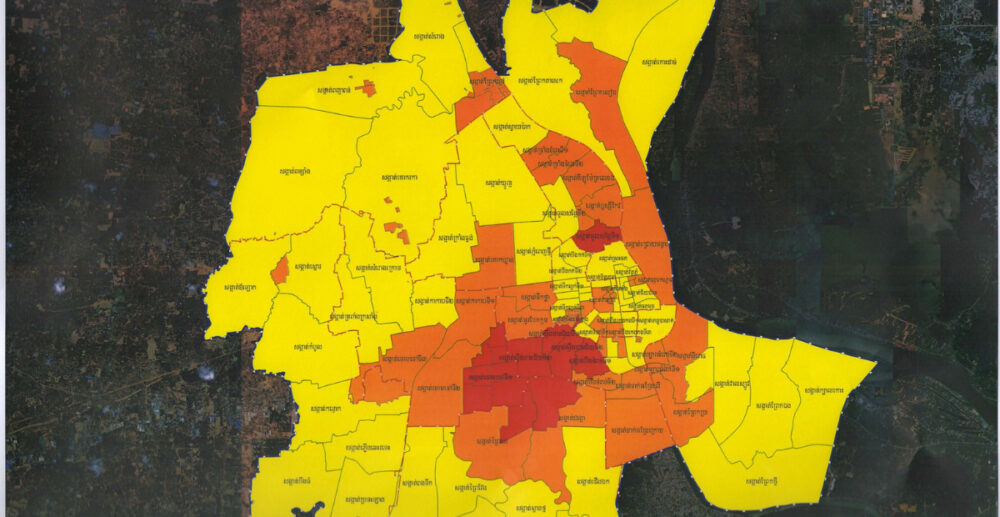 Covid-19! ផែន​ទី​បង្ហាញ​អំពី​ “តំបន់ក្រហម” “តំបន់លឿងទុំ “តំបន់លឿង” នៃ​រាជធានី​ភ្នំ​ពេញ​ ដែល​ត្រូវ​បាន​កំណត់​​ដោយ​រដ្ឋបាល​​រាជធានី​