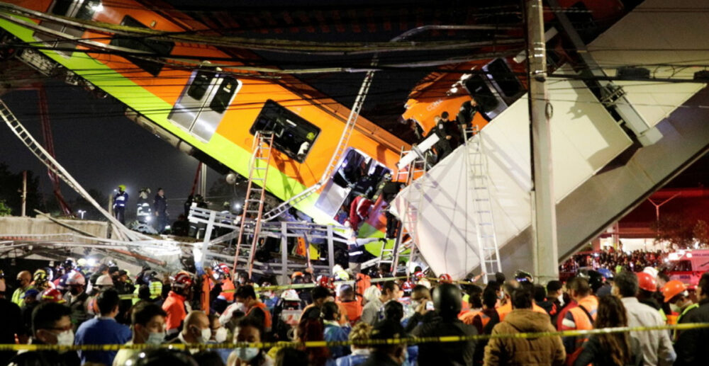 (វីដេអូ)-បាក់​ស្ពាន​អាកាស​នៃ​ផ្លូវ​រថភ្លើង​នៅ​ប្រទេស​ម៉ិ​ក​ស៊ិ​ក! មនុស្ស​យ៉ាងតិច 15នាក់​បាន​ស្លាប់