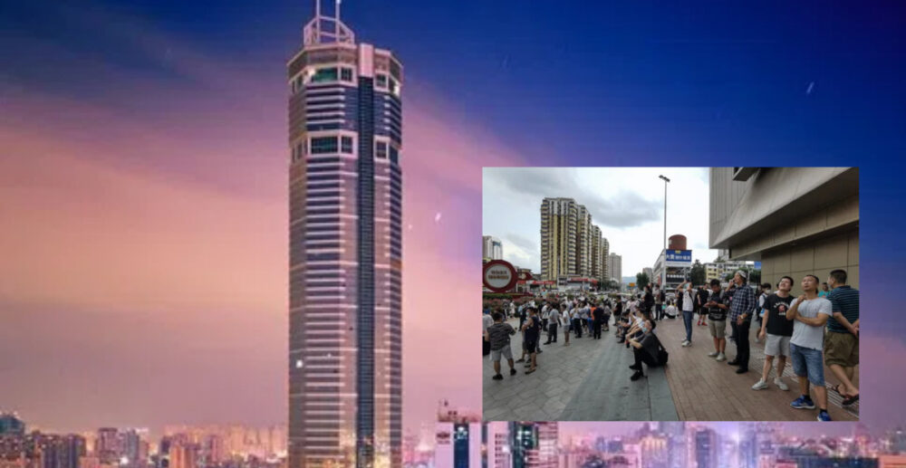 (វីដេអូ)-អគារ​កម្ពស់ 355ម៉ែត្រ នៅ​ប្រទេស​ចិន រង្គើ​ញាប់​ញ័រ បើ​ទោះ​មិនមាន​ការរញ្ជួយ​ដី និង​មូលហេតុ​​​ដែល​អាច​កើតមាន