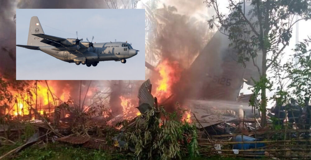 ទិដ្ឋភាព​នៃ​ឧបទ្ទវហេតុ “ធ្លាក់​​យន្ត​ហោះ” របស់​កងទ័ព ហ្វីលីពីន កាល​ពី​យប់​ថ្ងៃទី​4 កក្កដា