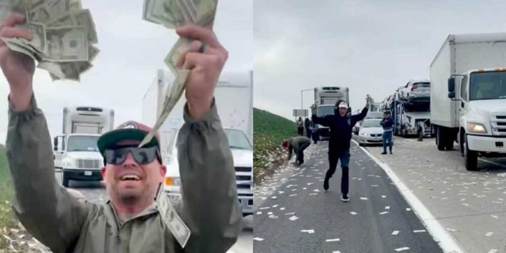 (វីដេអូ)-លុយ «ធ្លាក់មកលើផ្លូវដូចទឹកភ្លៀង» ប្រជាជនអាម៉េរិក នាំគ្នាចុះរើស ធ្វើឱ្យប៉ូលិសមានការងារត្រូវធ្វើបន្ត