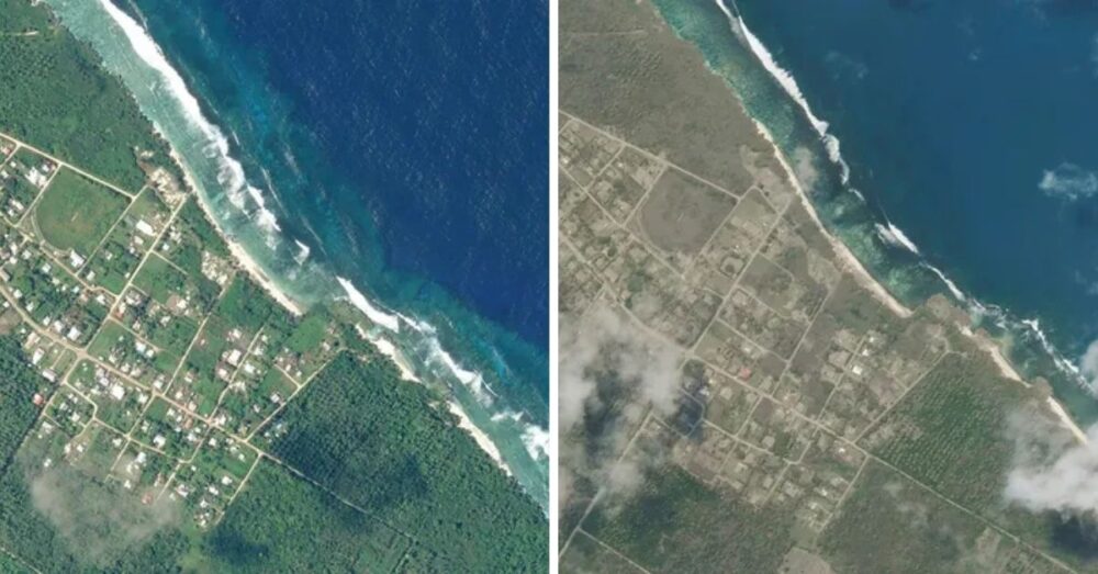 ហេតុការណ៍​ផ្ទុះ​ភ្នំភ្លើង​ឯ ប្រទេស​តុង​ហ្គោ! ទិដ្ឋភាព​មួយចំនួន នៅមុន និង​​ក្រោយ​​ការ​ផ្ទុះ​ភ្នំភ្លើង