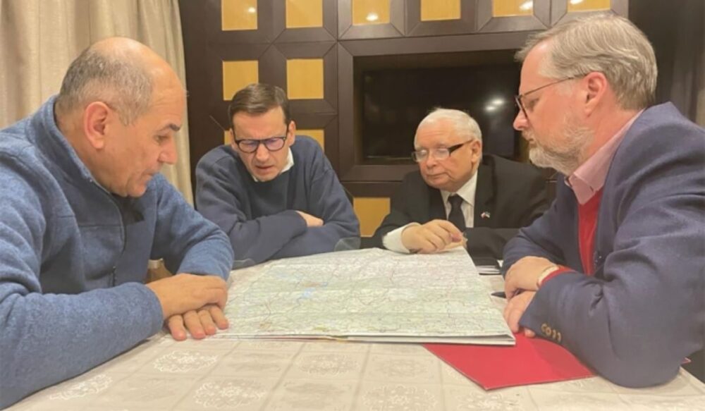 នាយករដ្ឋមន្ត្រី ៣ ប្រទេស ធ្វើ​ទស្សនកិច្ច រដ្ឋធានី​កៀវ របស់​ អ៊ុយក្រែន