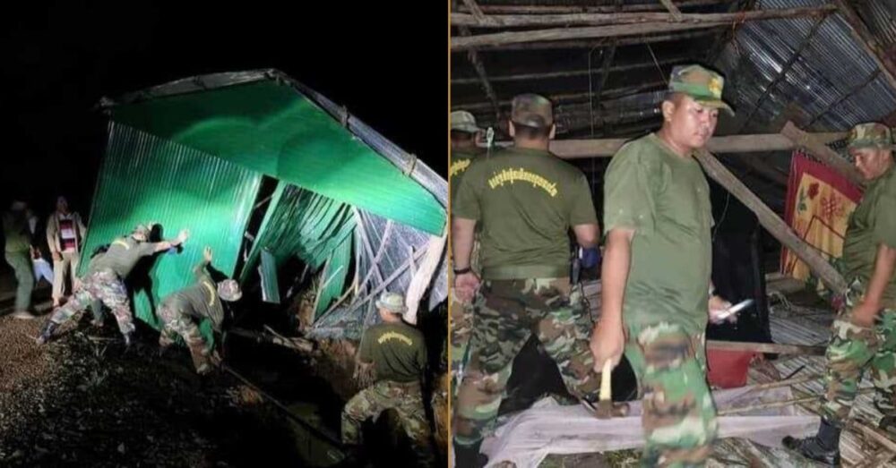 ខ្យល់​កន្ត្រាក់​ខ្លាំង​នៅ ខេត្តបន្ទាយមានជ័យ បណ្ដាលឱ្យ​ផ្ទះ​ជាង ១០០ ខ្នង រក​ការខូចខាត