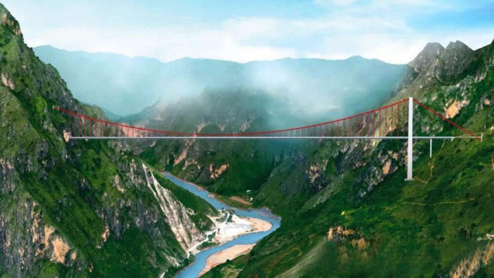 ស្ពាន​ខ្សែកាប​ដែលមាន​ប្រព័ន្ធ​បង្គោល​ទ្រ​តែមួយ​វែង​ជាងគេ​បង្អស់​ក្នុង​ពិភពលោក ឆ្លង​ផុត​ការពិសោធ