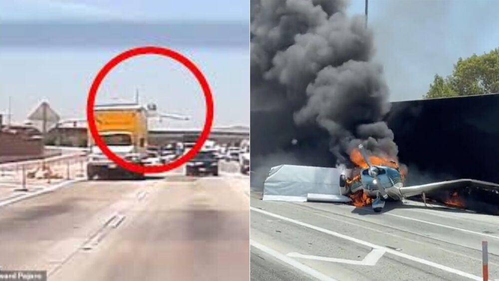 ថត​បាន​សកម្ម​ភាពយ​ន្ត​ហោះ​ធ្លាក់ និង​ផ្ទុះ​ឆេះ ពេល​កំពុង​ព្យាយាម​ចុះចត​លើផ្លូវ​រថយន្ត