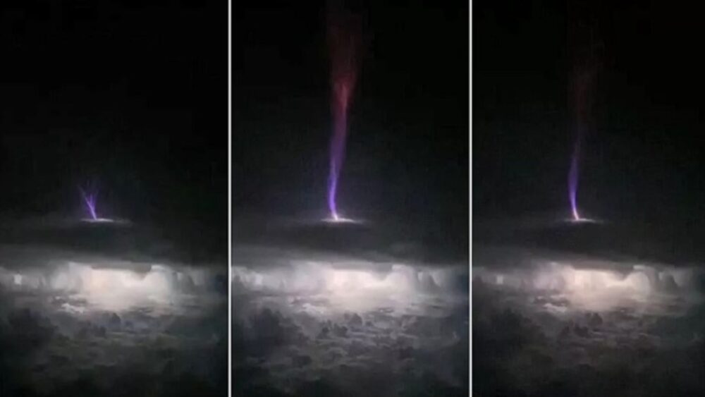 រន្ទះ​បាញ់ខ្នាត​យក្ស មិន​បាញ់​ចុះ​ក្រោម បែរជា​បាញ់​ត្រង់​ឡើងទៅ​ដល់​ជាយ​អវកាស